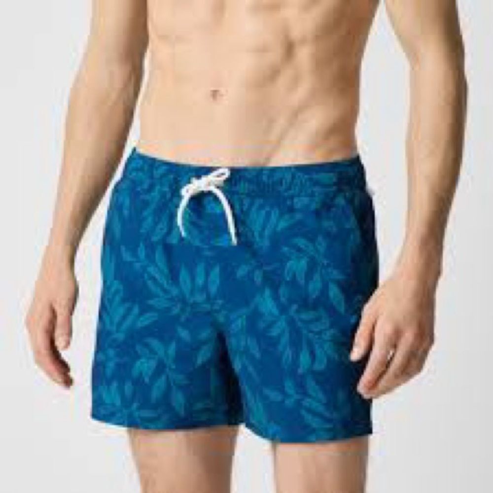 NWT J. Crew Leaf Pattern Swim Trunks sz Med